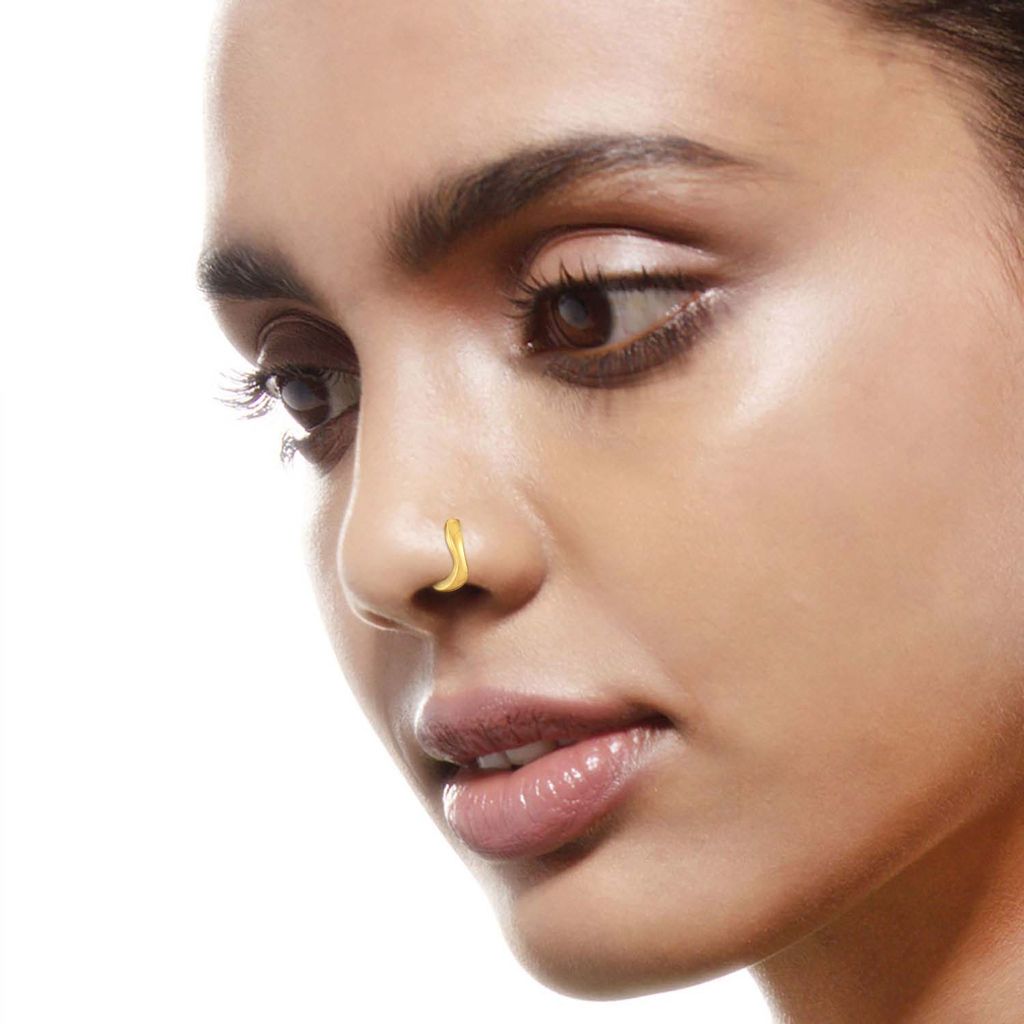Curly Connotations Gold Nose Pins