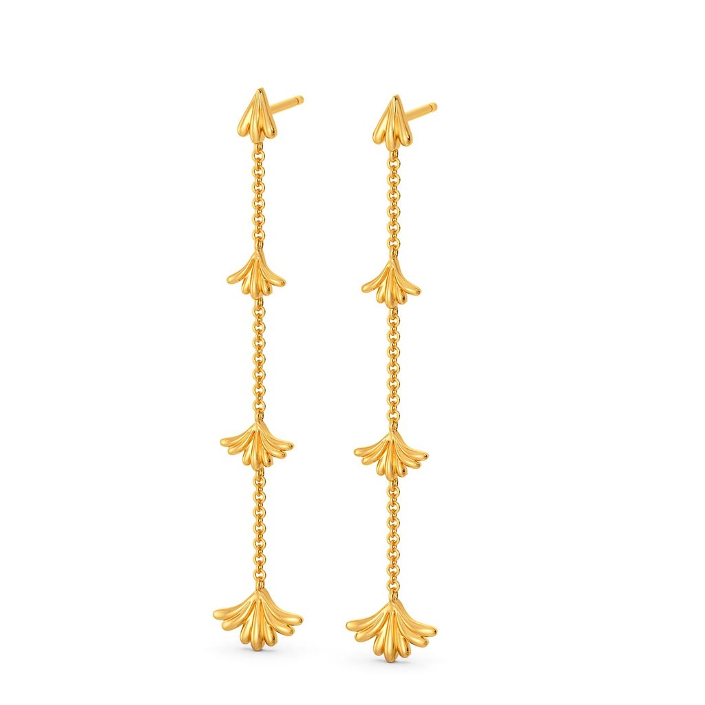 Petal Picks Gold Earrings