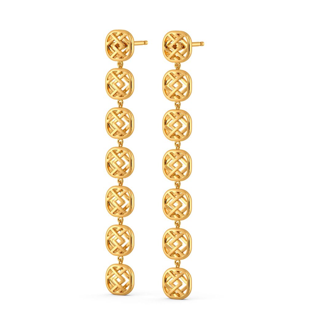 Step N Swerve Gold Earrings
