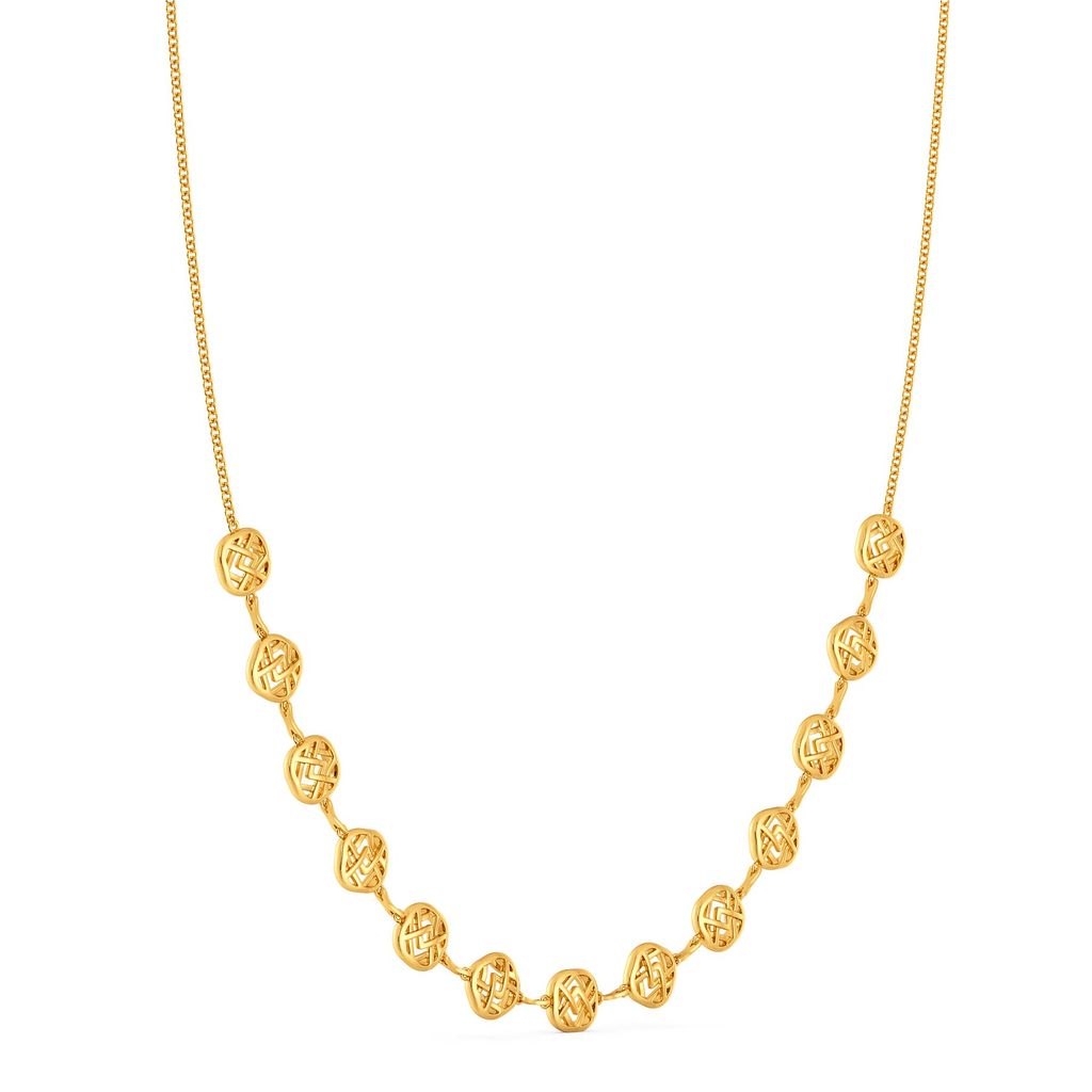 Weave of the Week Gold Necklaces