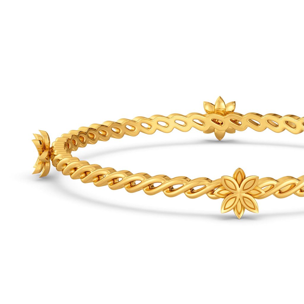 Floral Mischief Gold Bangles