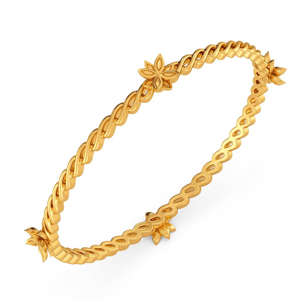 Floral Mischief Gold Bangles