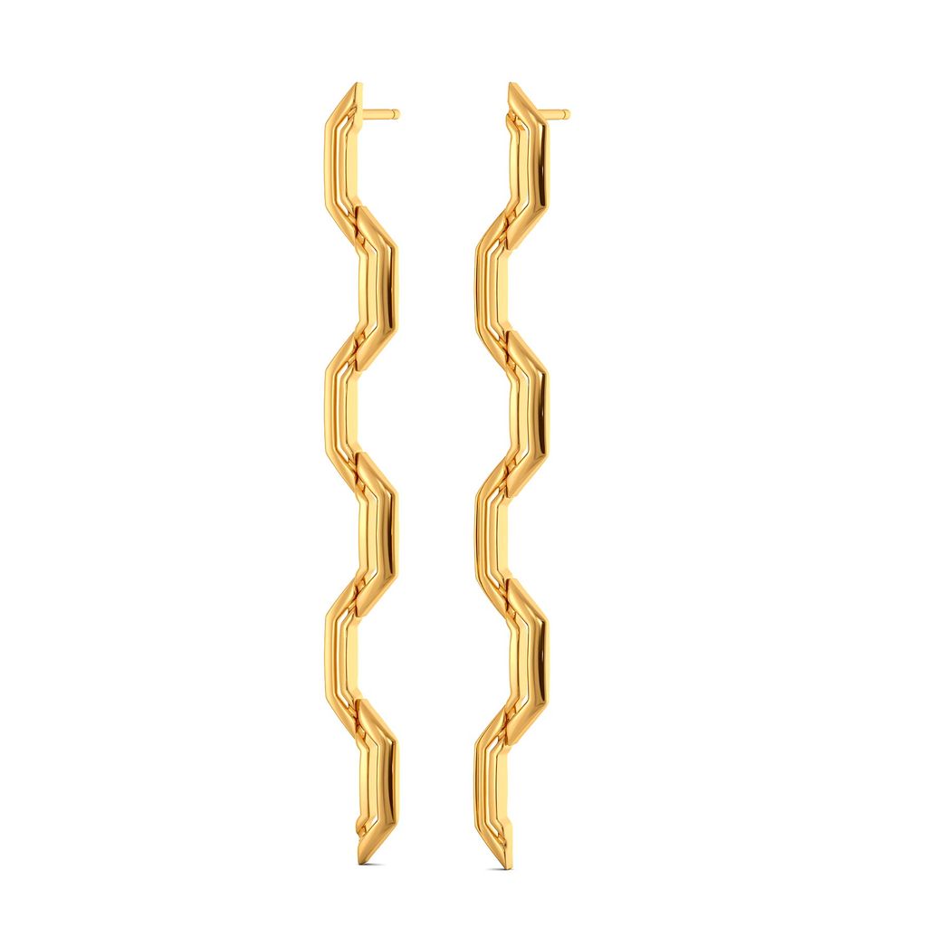 Merry Twists Gold Earrings
