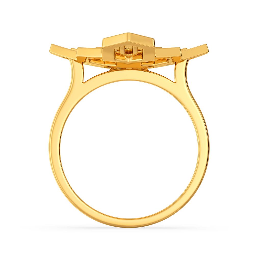 Hex Effect Gold Rings image