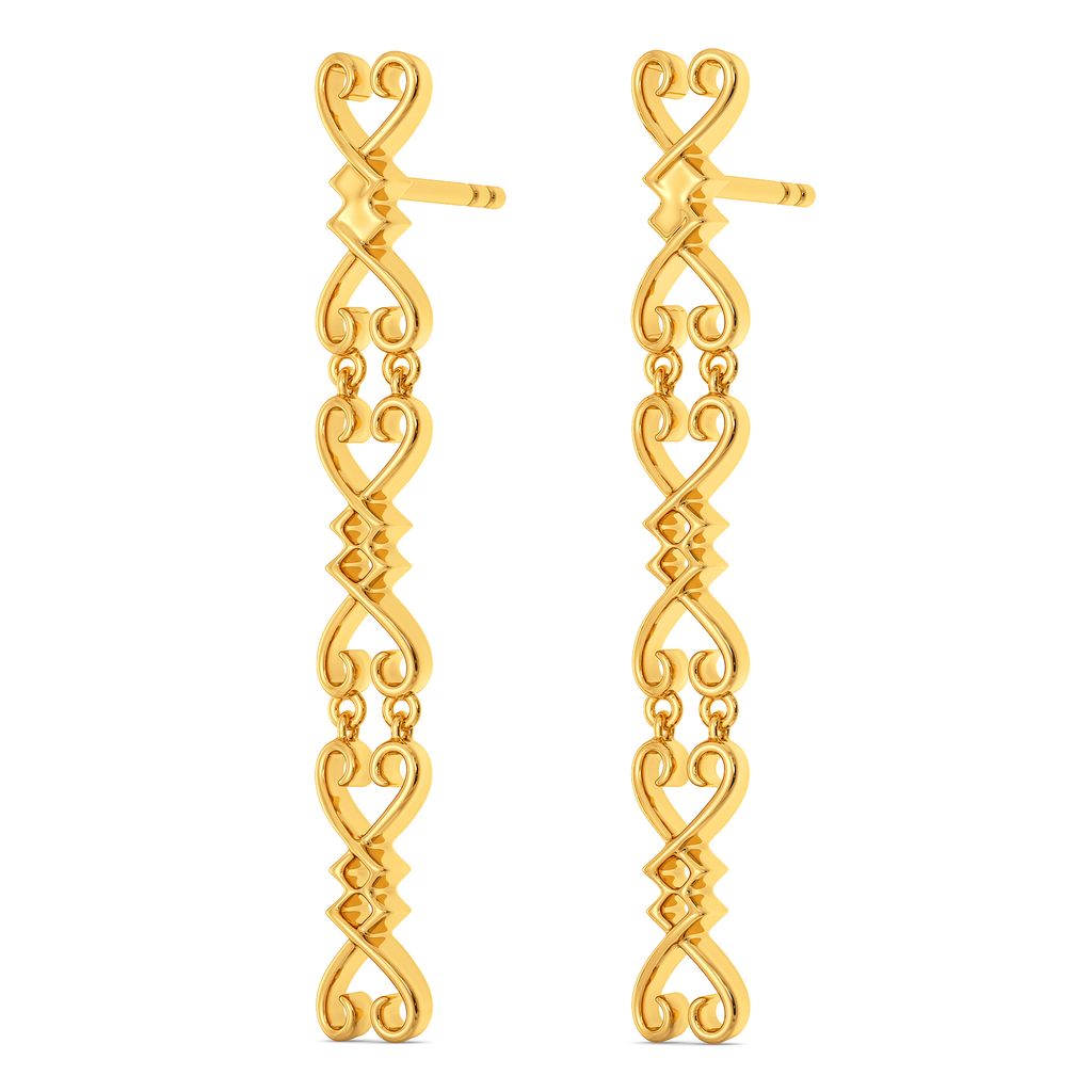 Swirl N Suave Gold Earrings