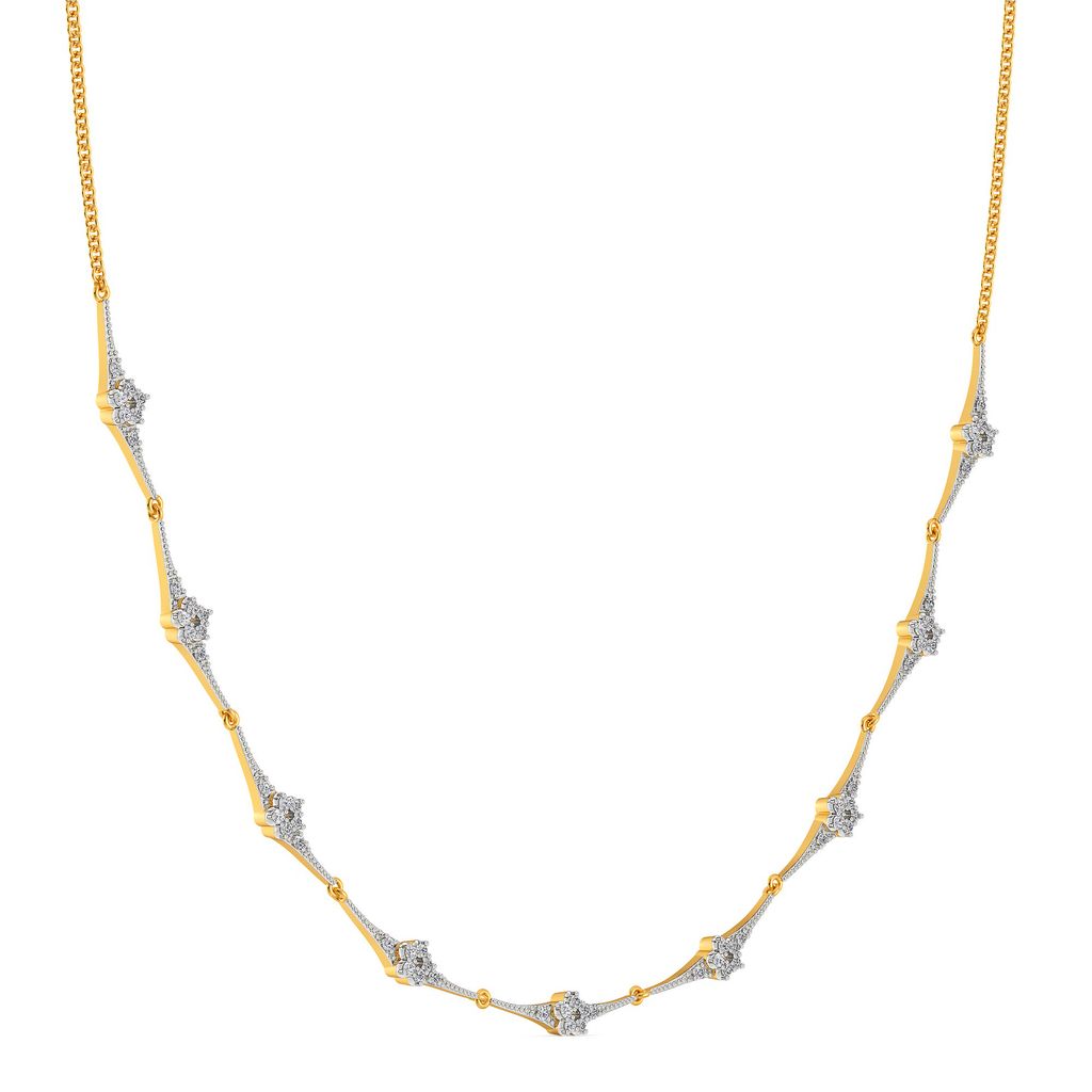 Spur of Fleur Diamond Necklaces