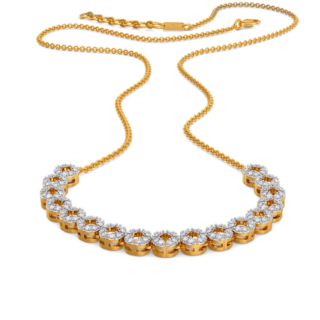 Frond O Four Diamond Necklaces