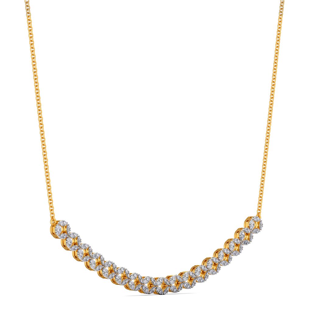 Frond O Four Diamond Necklaces