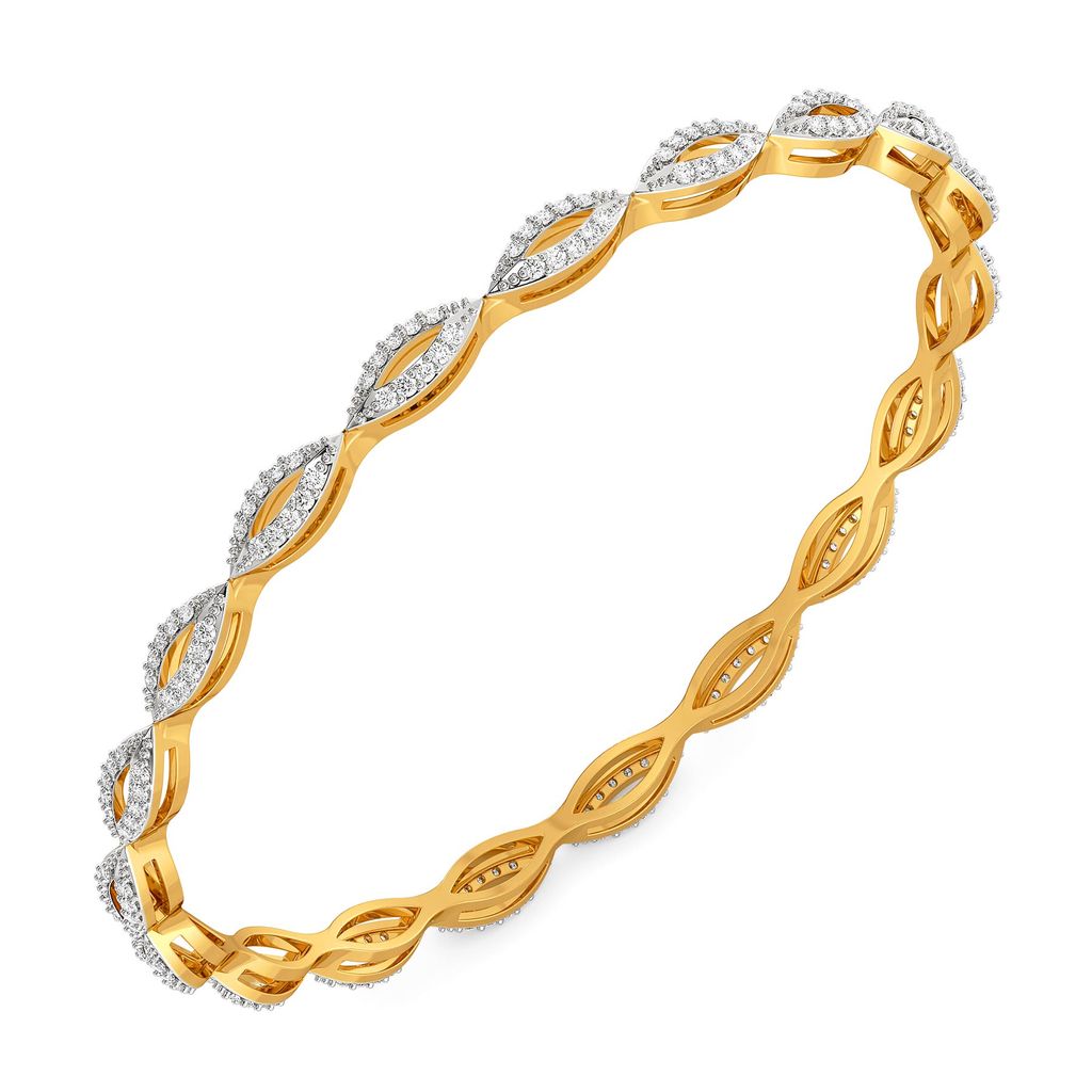 Glossy Eyed Diamond Bangles
