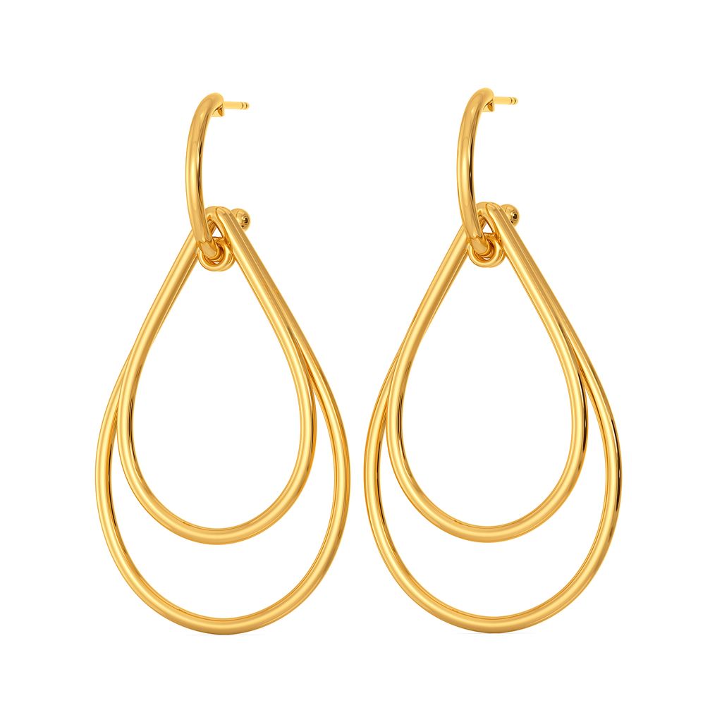 Funky Flirt Gold Earrings