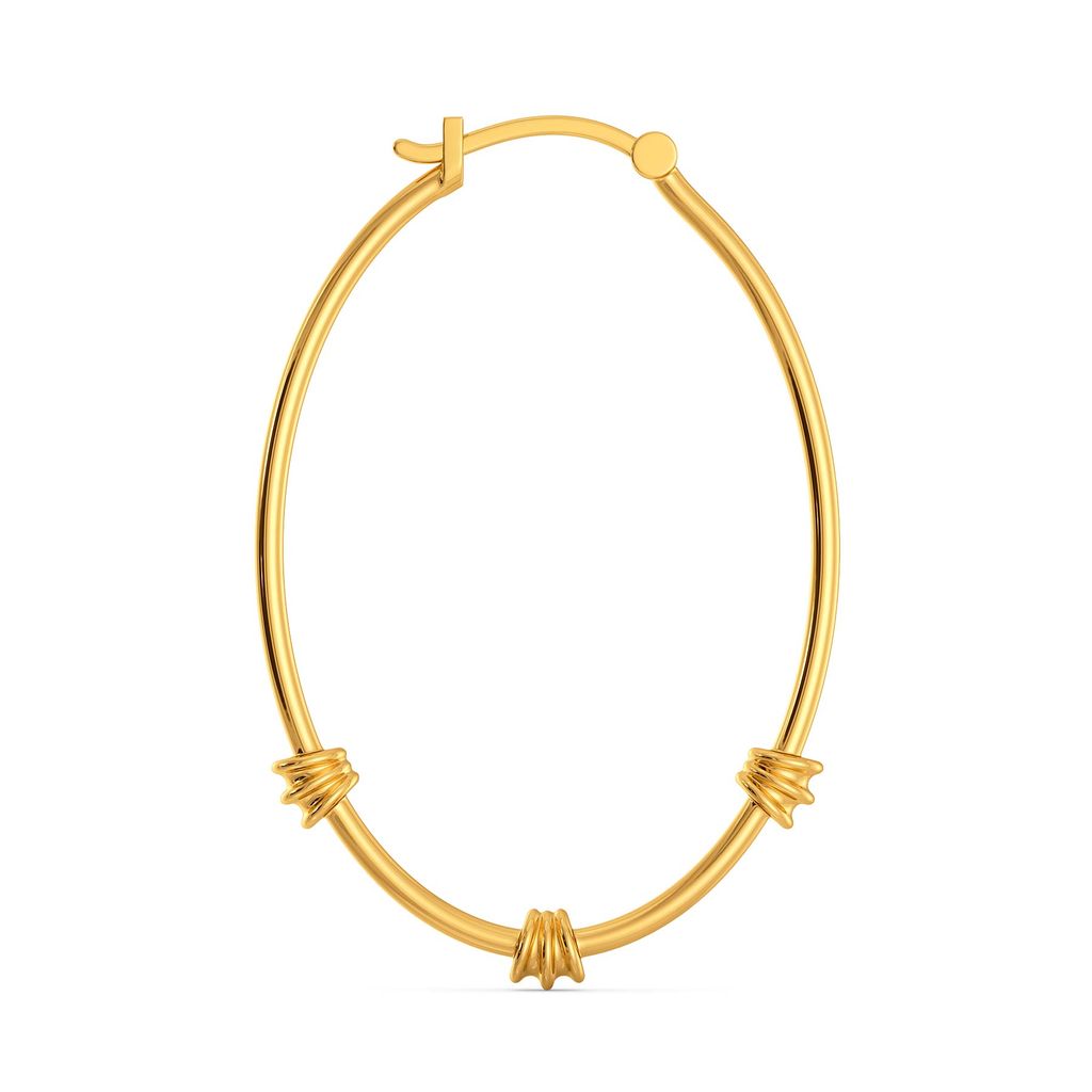 Trio Pacts Gold Earrings