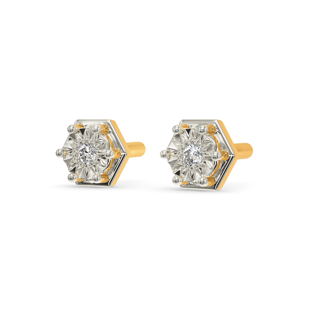 Like Honeycomb Diamond Earrings