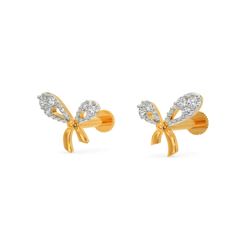 Bow Bond Diamond Earrings