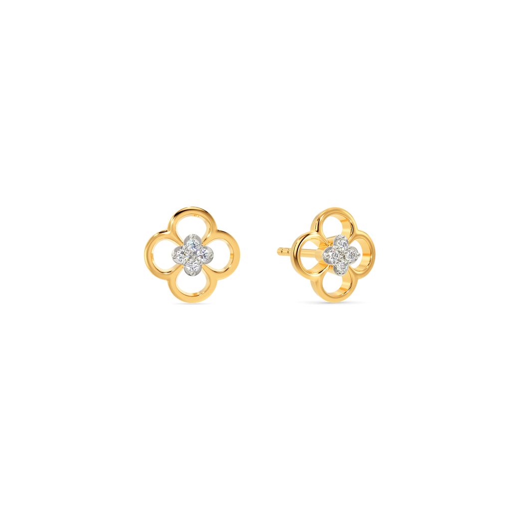 Sweet Peony Diamond Earrings