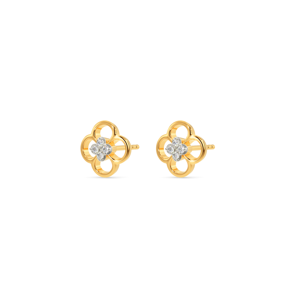 Sweet Peony Diamond Earrings
