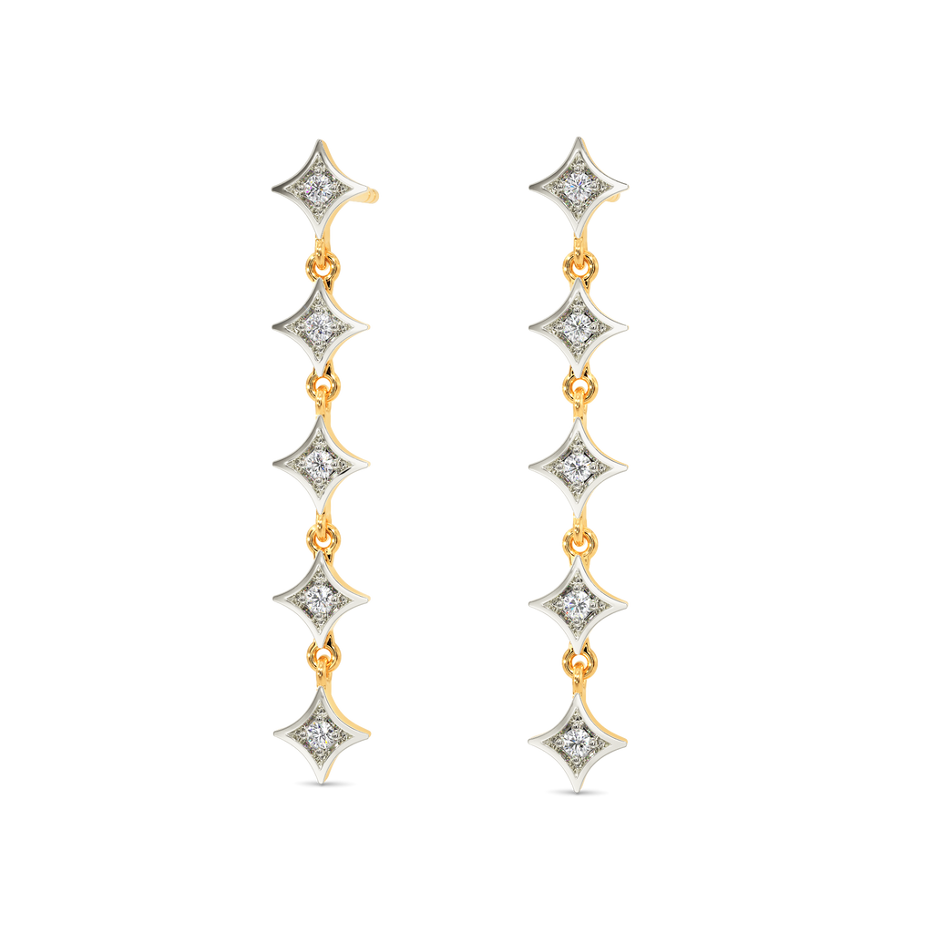 Crescent Diamond Earrings