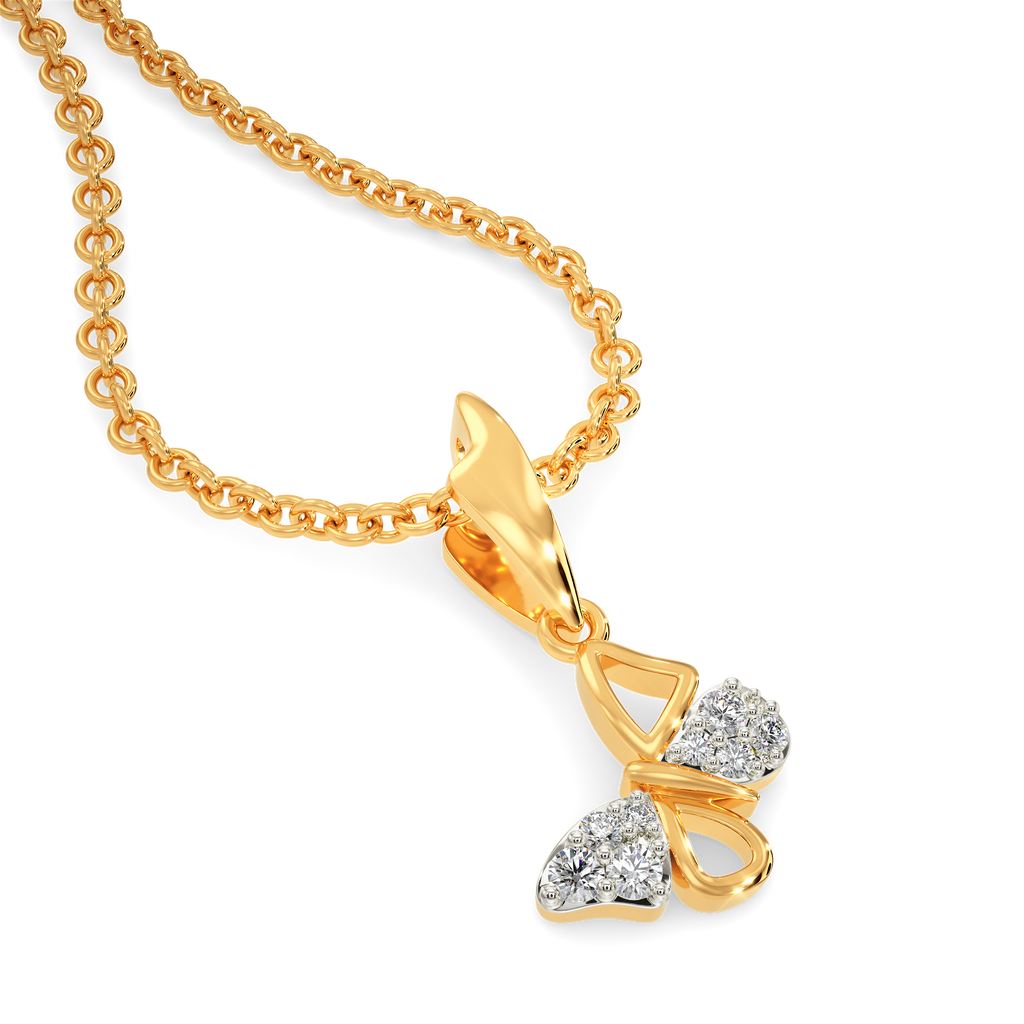 Butterfly Monarch Diamond Pendants