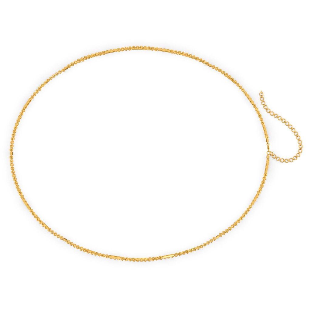Streaks of Sleek Gold Waist Chains