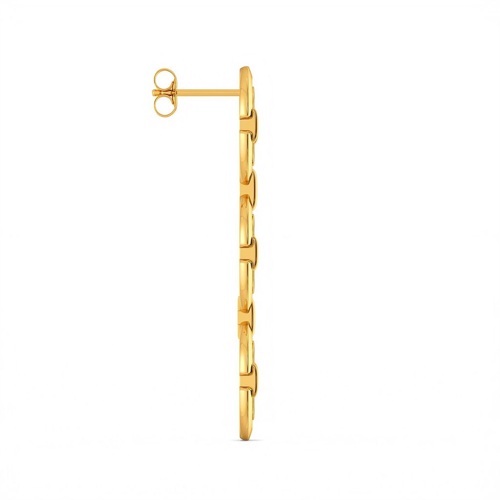 Chain Reaction Gold Earrings
