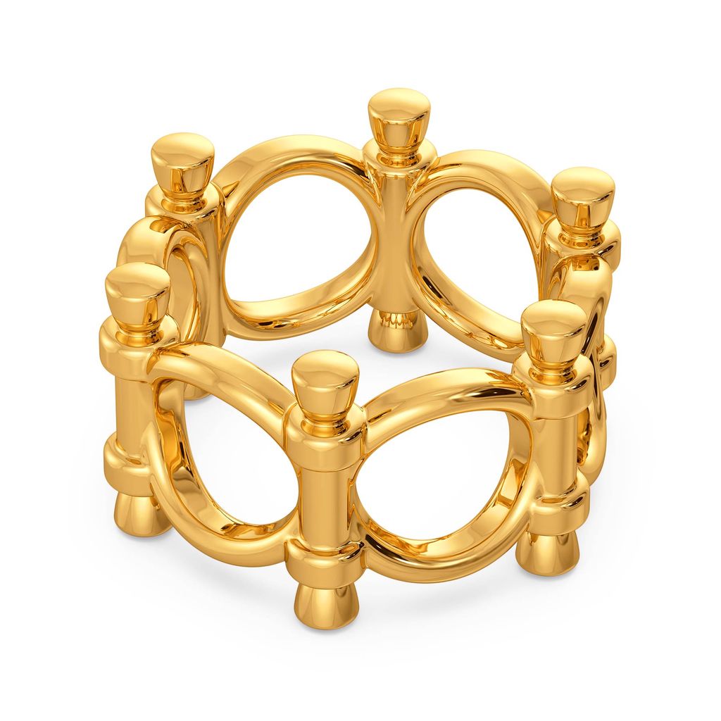 Bold Links Gold Rings alternate view 3