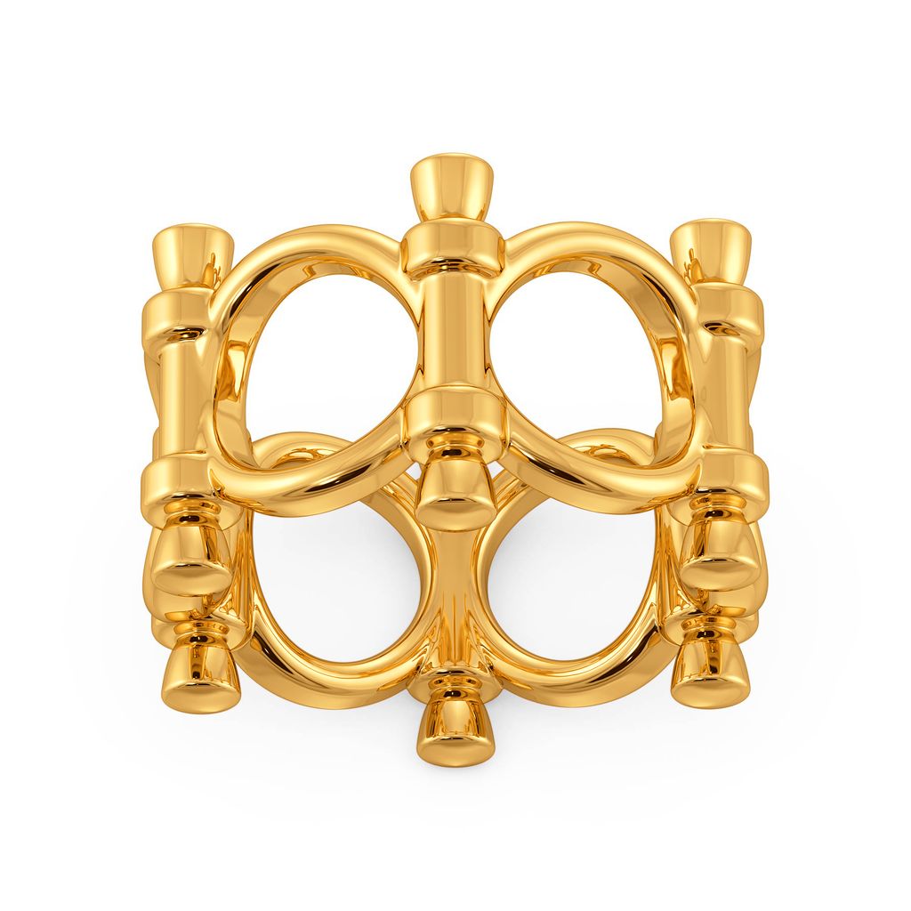Bold Links Gold Rings alternate view 2