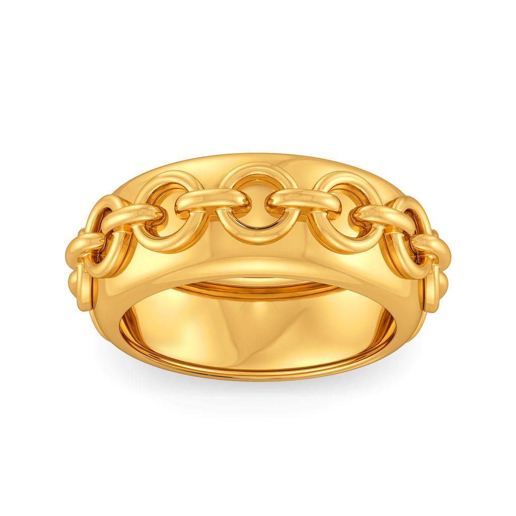Big Chain Energy Gold Rings alternate view 2