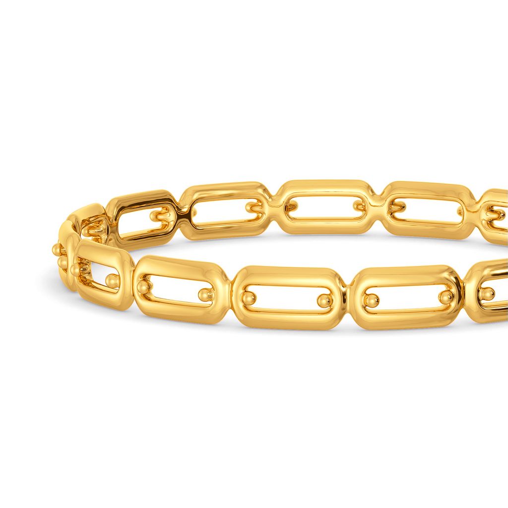 Promising Links Gold Bangles