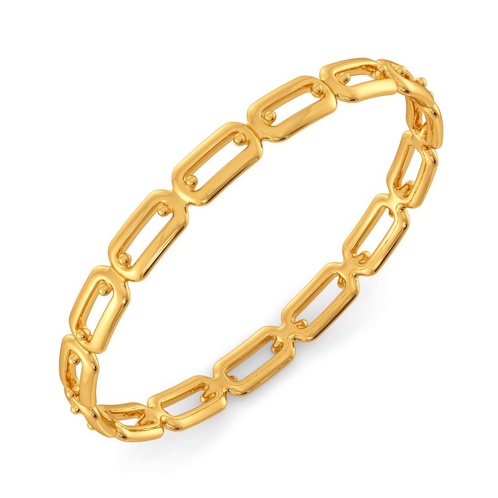 Promising Links Gold Bangles