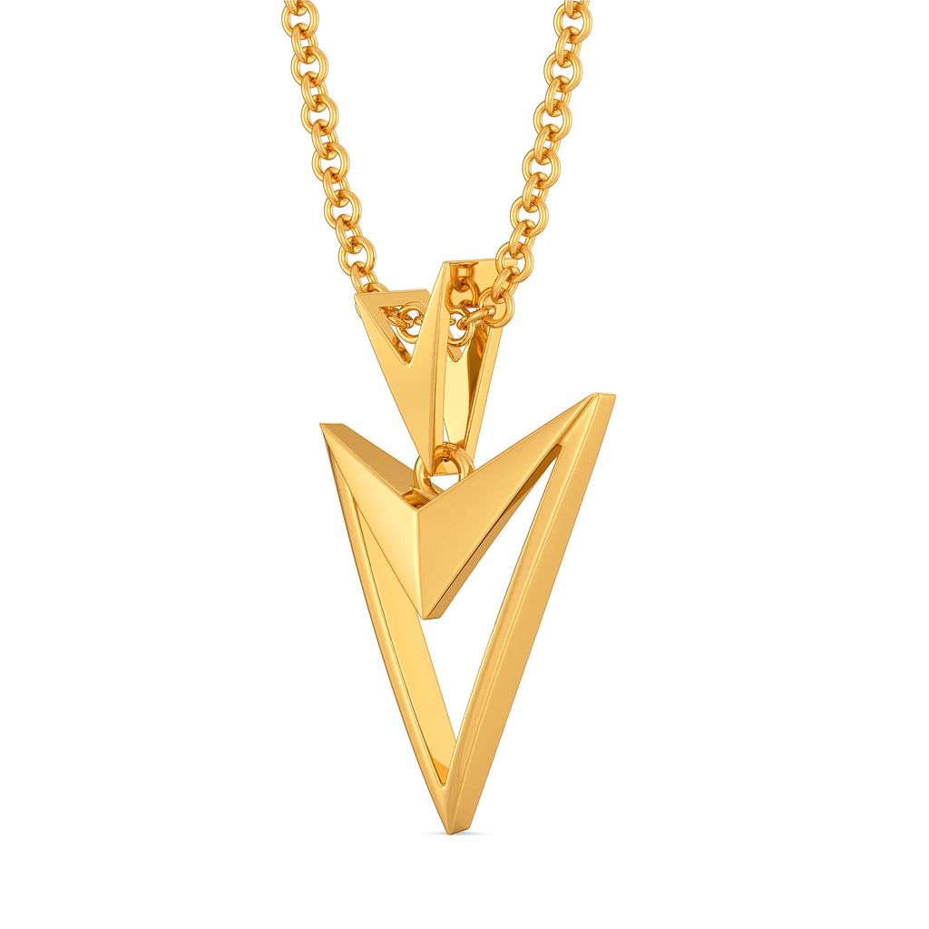 Edgy Arrows Gold Pendants