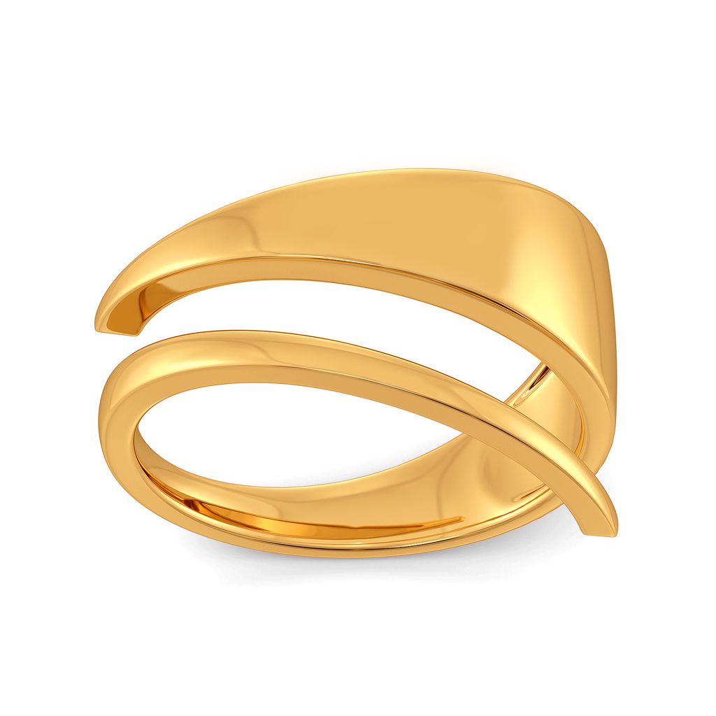 Curvy Contours Gold Rings alternate view 2