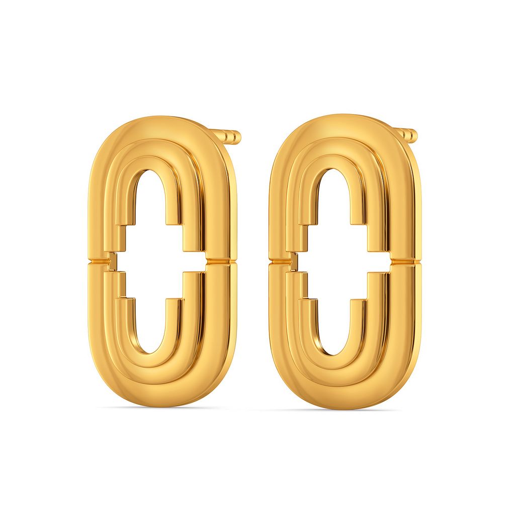 Suit Up Gold Earrings