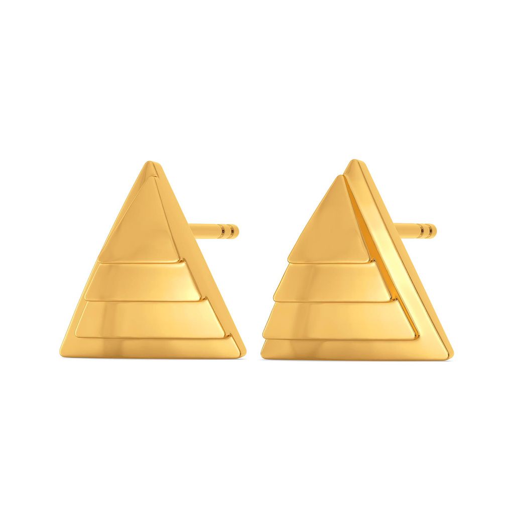 Triangle Ties Gold Earrings