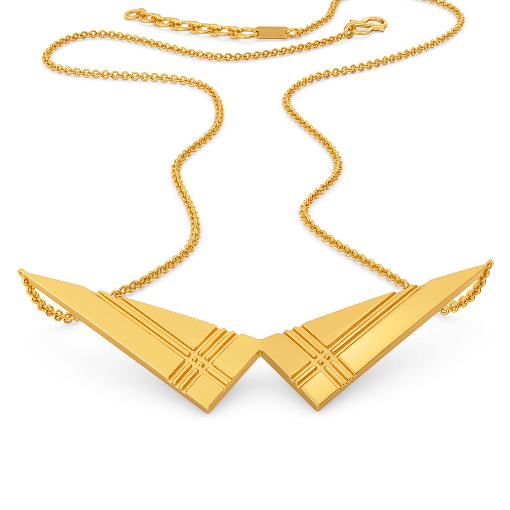 Plaid to Plot Gold Necklaces