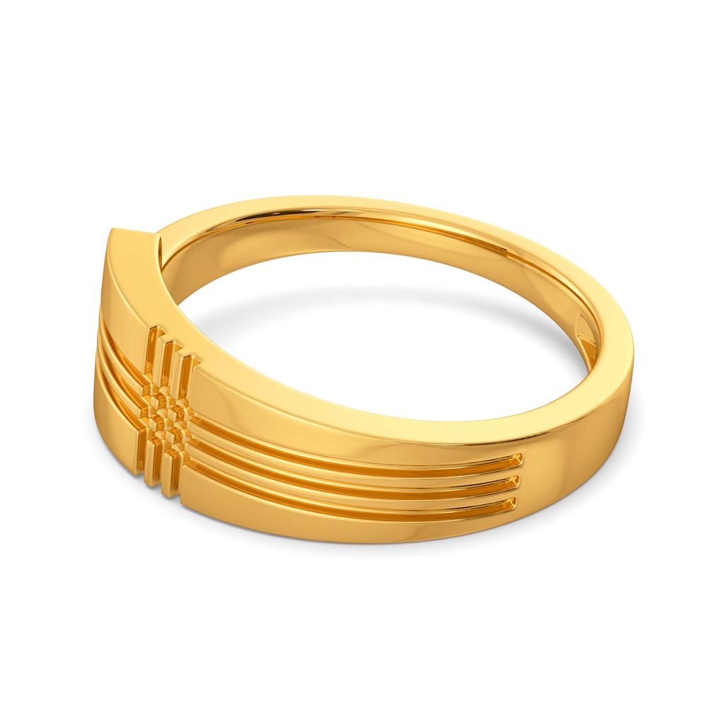 Check Intersect Gold Rings alternate view 3