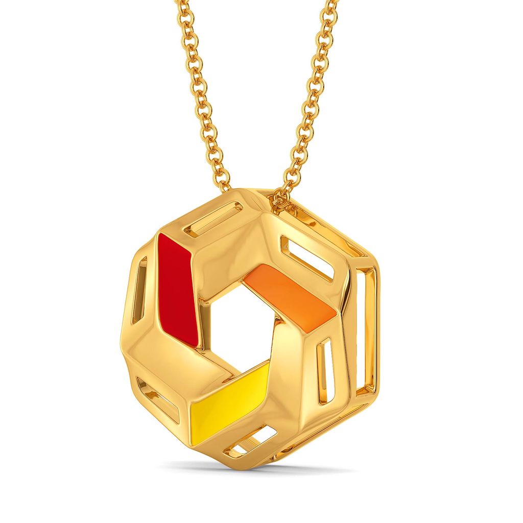 Block O Meter Gold Pendants