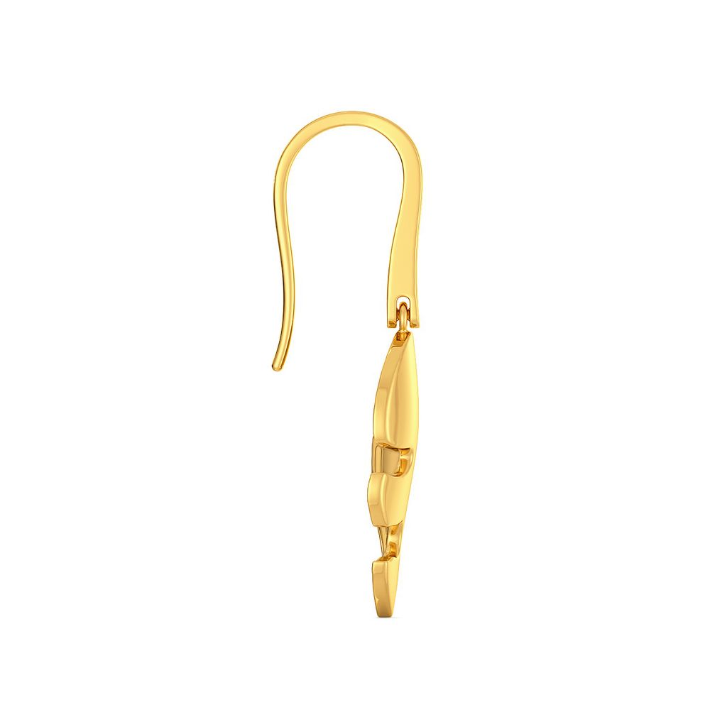 Chief Leaf Dangle Gold Earrings