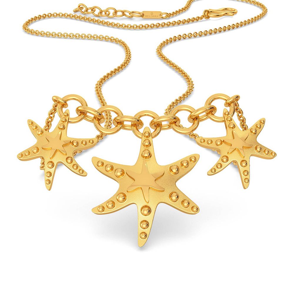 Star Shell Gold Necklaces