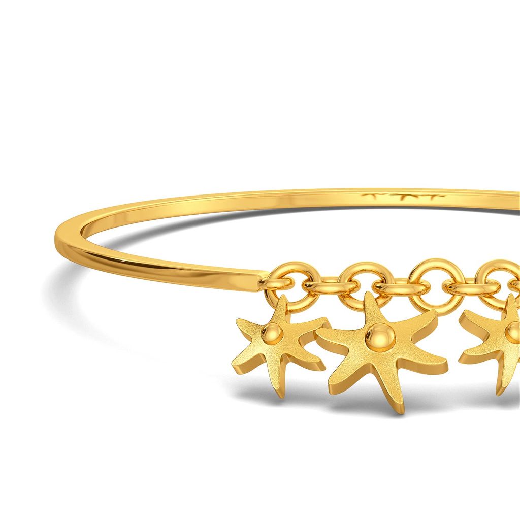 Star Shell Gold Bangles