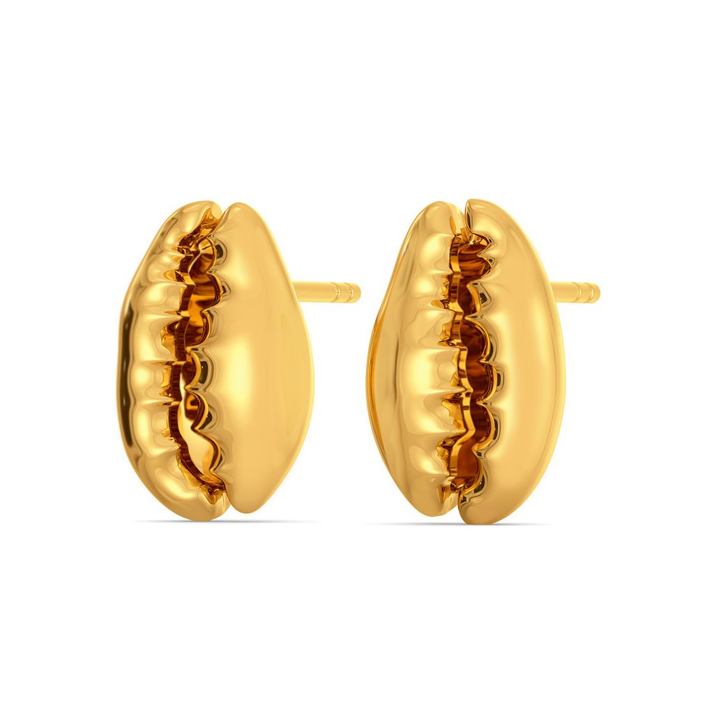Shell Shocks Gold Earrings