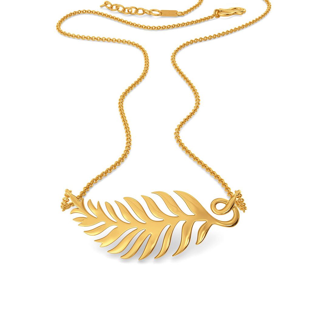 Turn of Ferns Gold Necklaces
