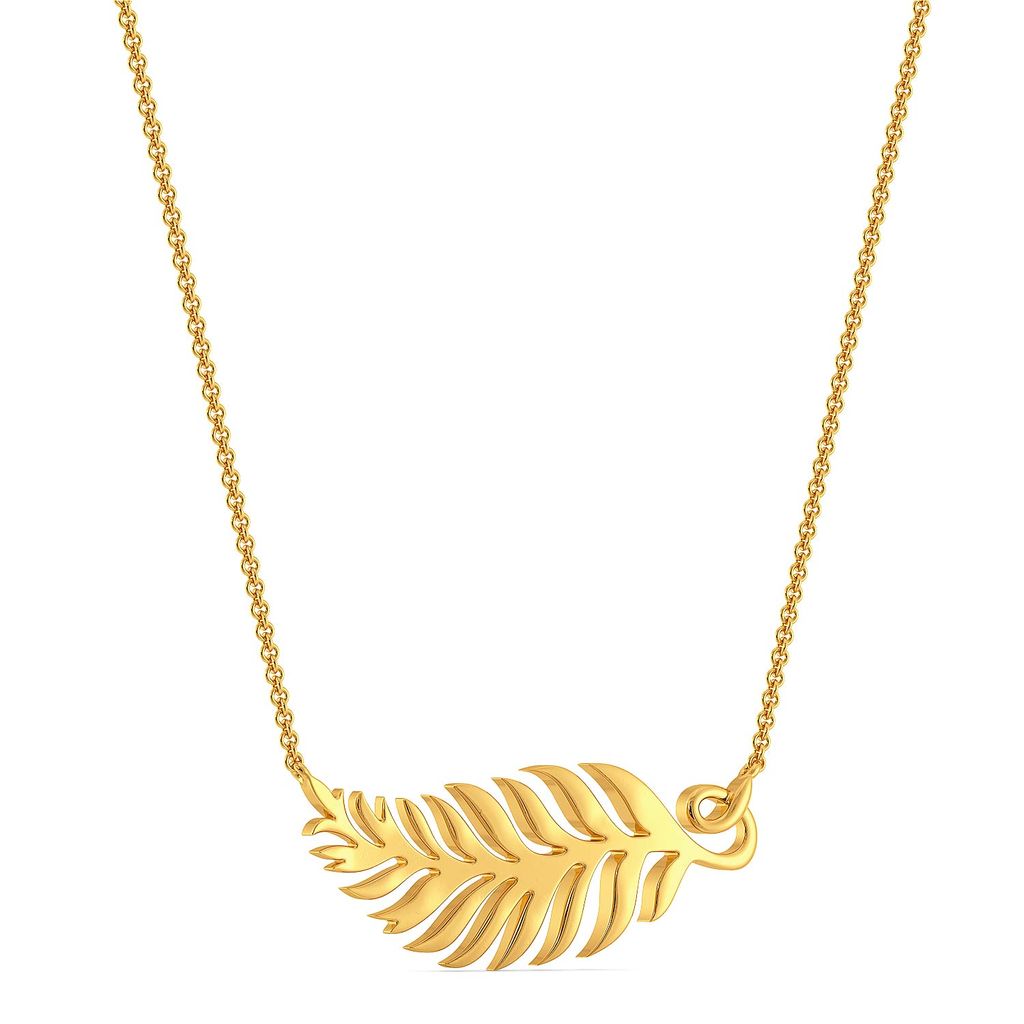 Turn of Ferns Gold Necklaces