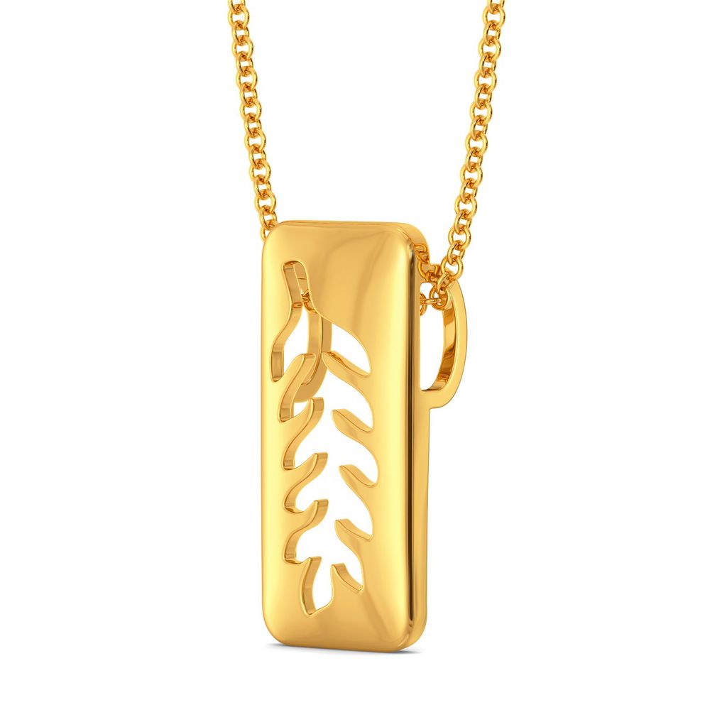 Turn of Ferns Gold Pendants
