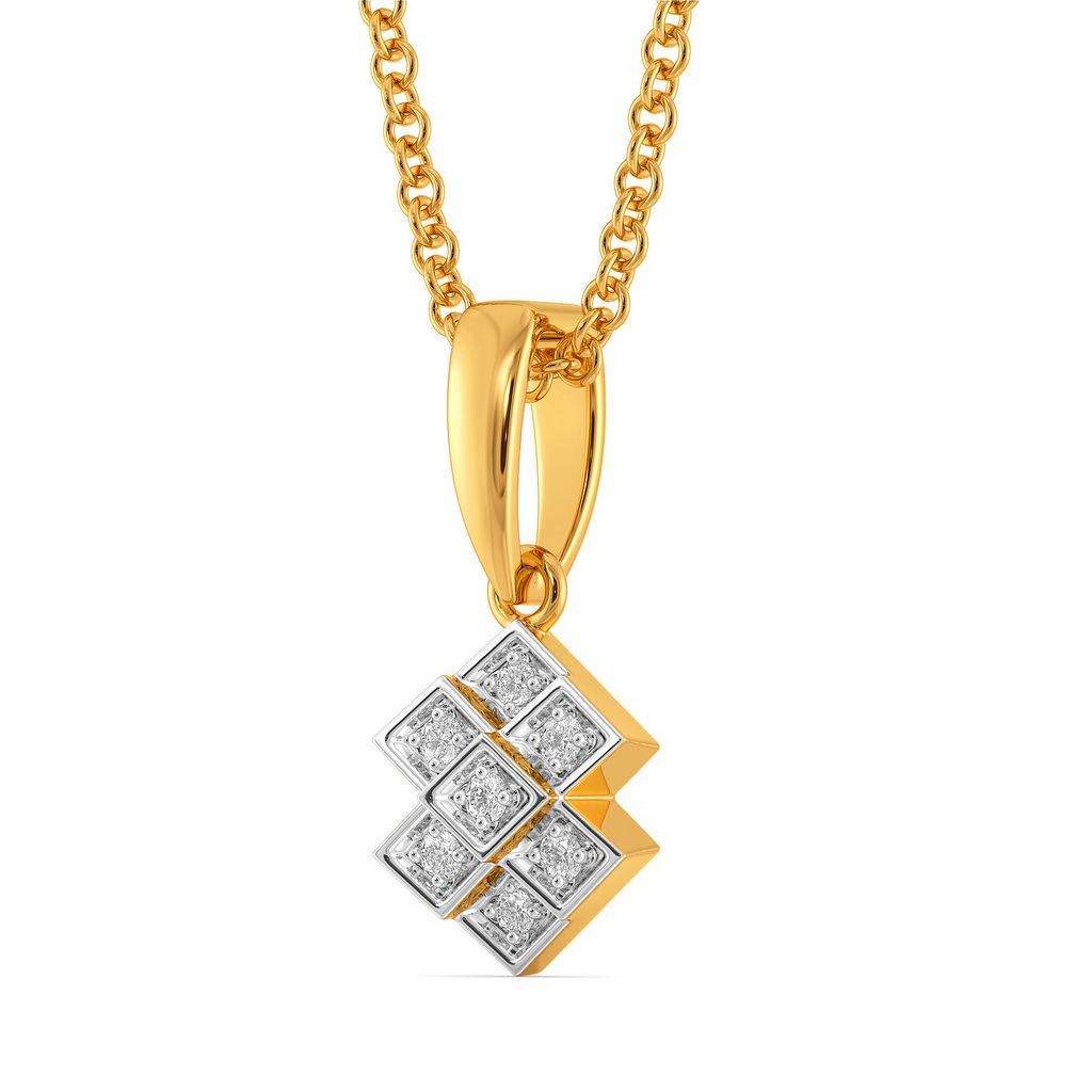 Print O Plaids Diamond Pendants