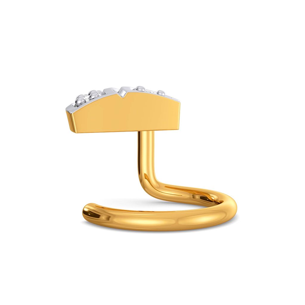 Grunge Gingham Diamond Nose Pins