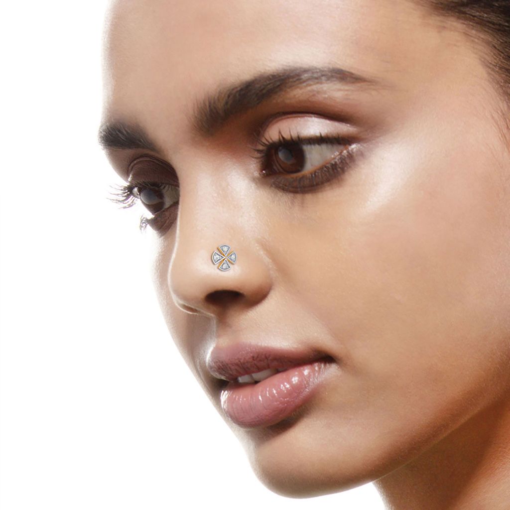 Mad for Plaid Diamond Nose Pins