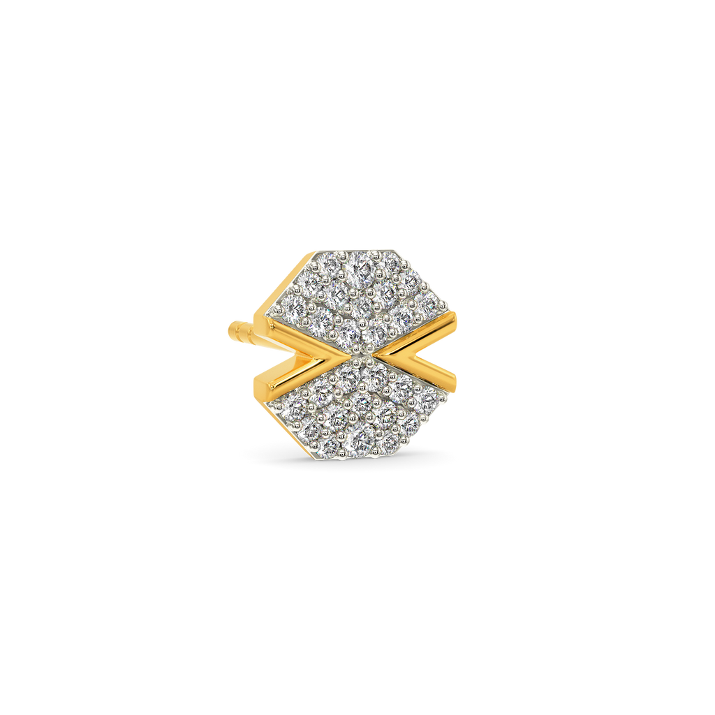 Sleek Simplicity Diamond Earrings For Men