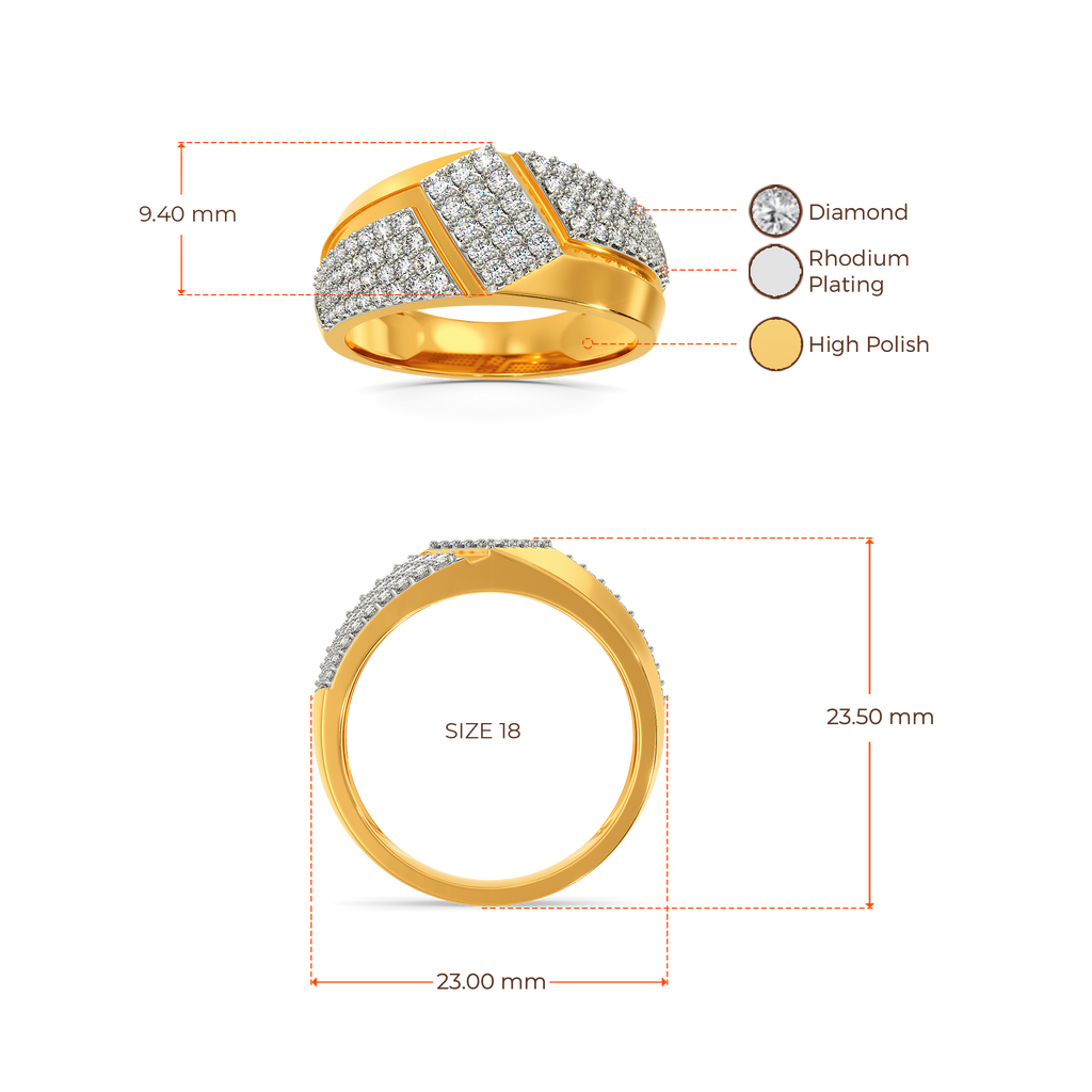 Kasually Diamond Rings For Men image