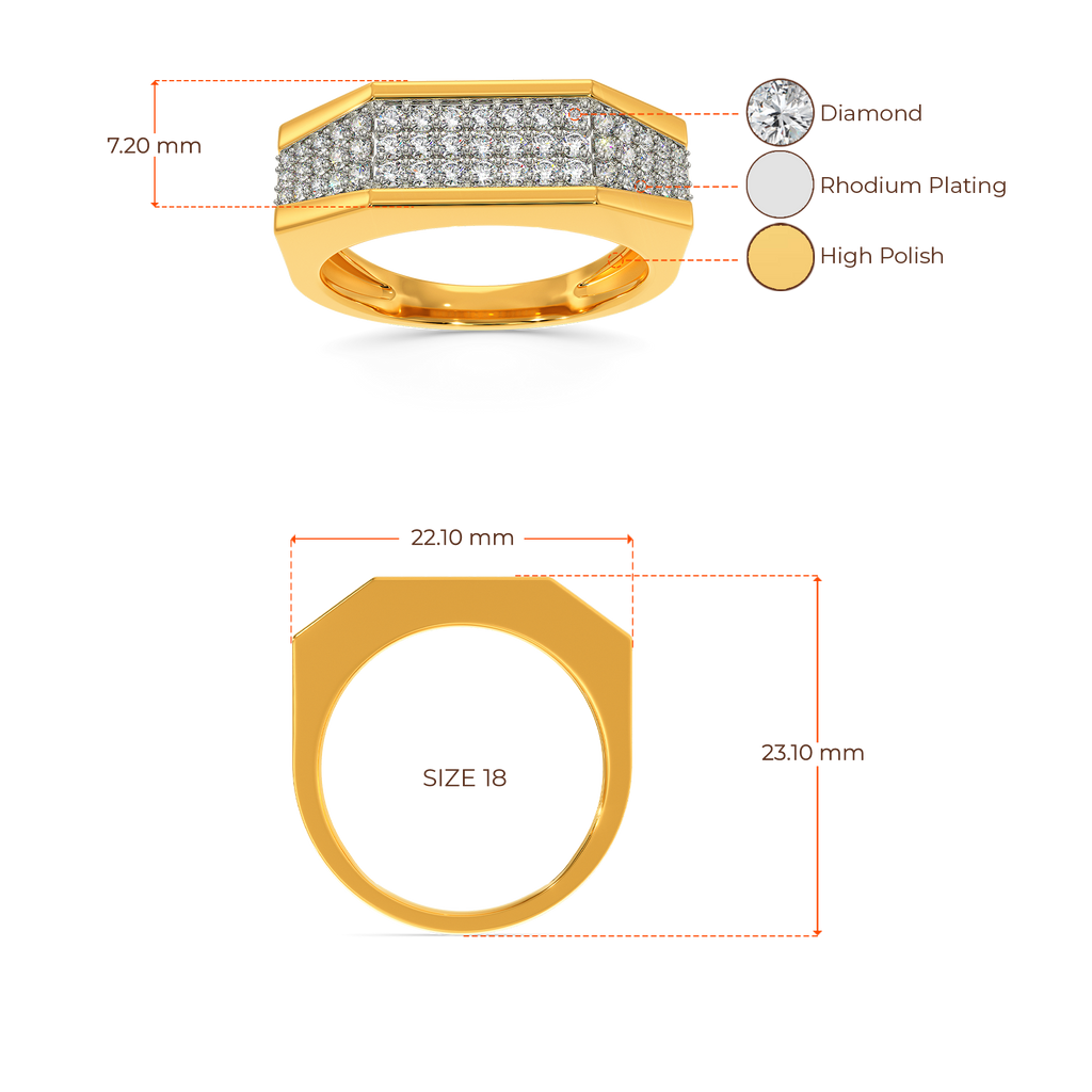 Vibin to Casual Diamond Rings For Men image