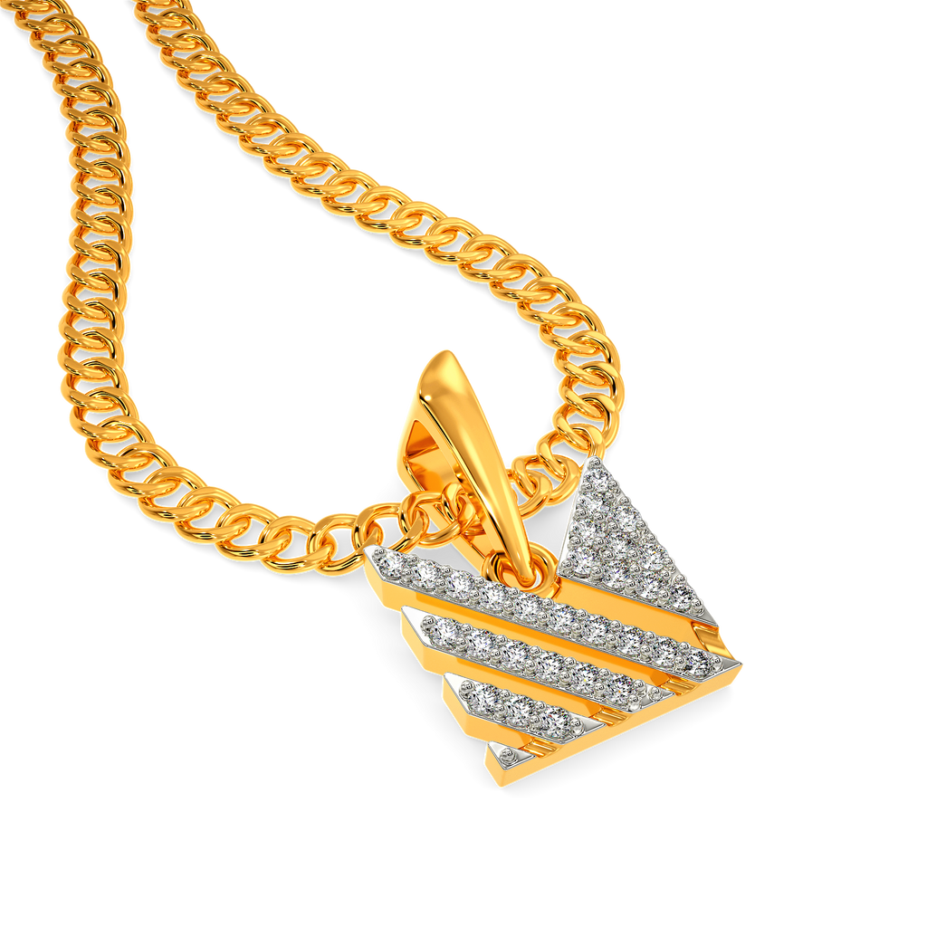 Speedy Stride Diamond Pendants For Men