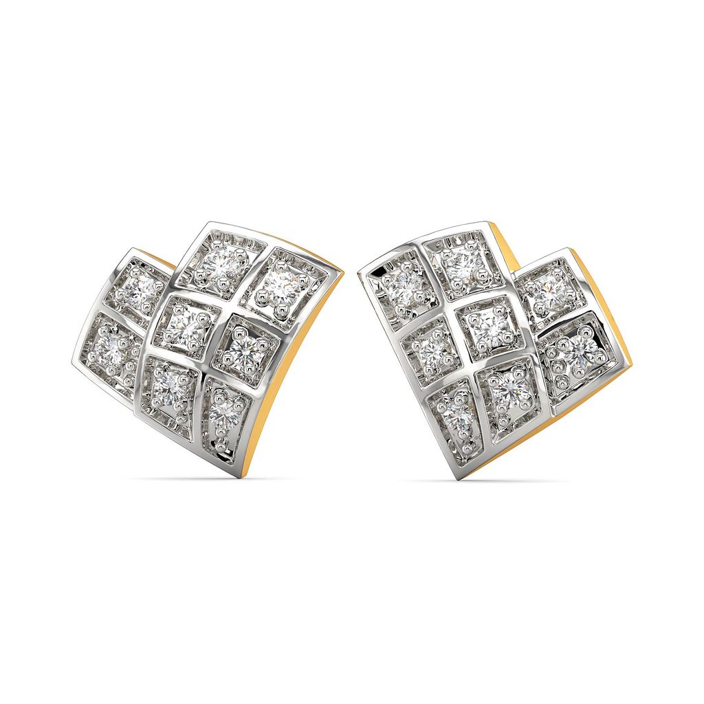 Check Together Diamond Earrings